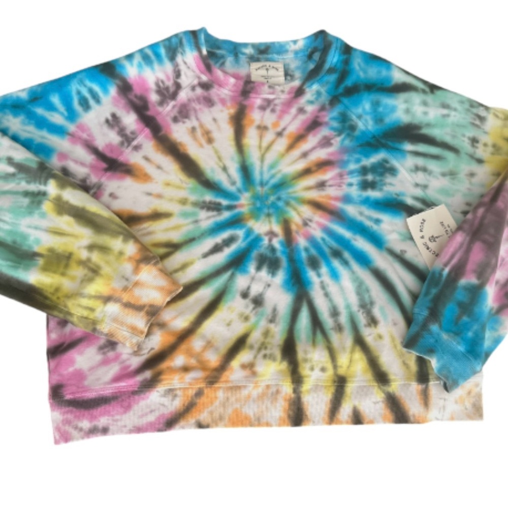 Electric & Rose Ronan Love Rays Love Vibrant Tie Dye Sweatshirt NWT Small
